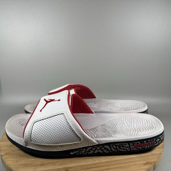 Jordan Hydro 3 Retro‎ Men's Size 12 University Red White Black 854556-103 - Picture 6 of 9